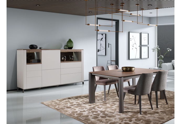 Moon Rectangular Extension Dining Table