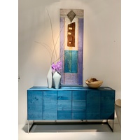 Blue Aniline Maple Sideboard Showroom Sample