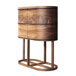 Aria Cabinet with Wood Legs